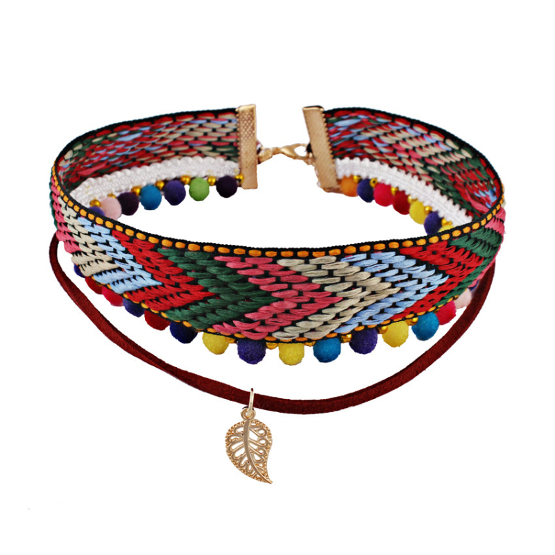 Colier din frânghie cu lanț șarpe, multistrat, pandant din aliaj, personalizabil