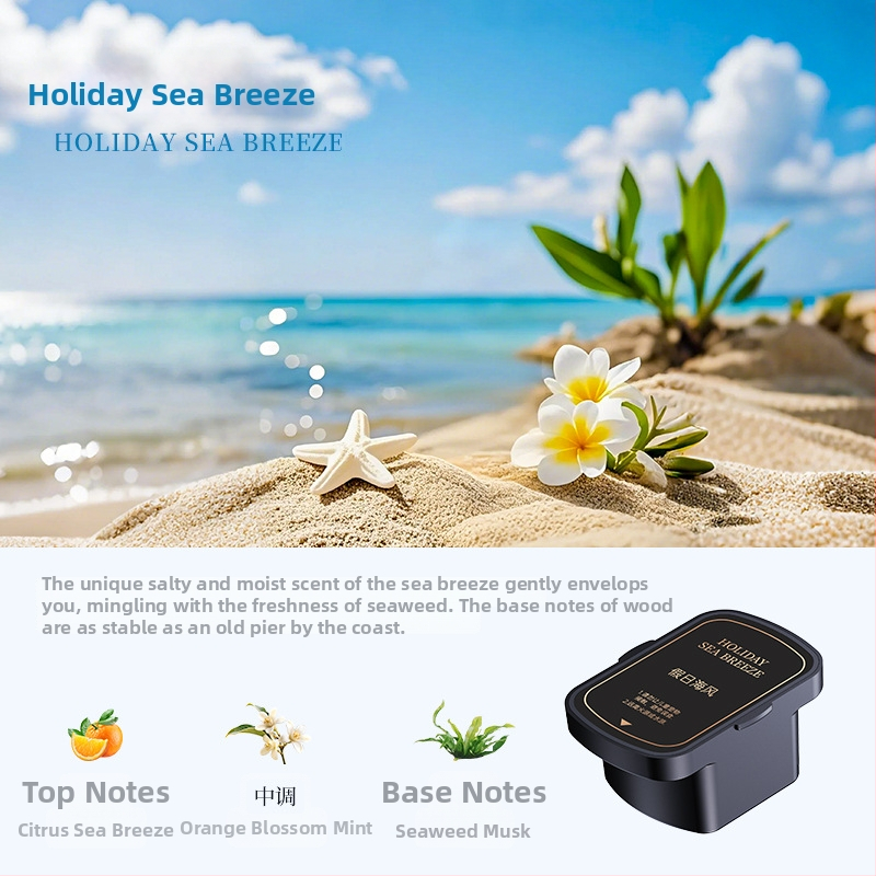 Automobilski aromaterapijski difuzor – metalni držač, Freesia miris, isparavanje 31–60 dana, 8 načina osvjetljenja, rok trajanja 1 godina