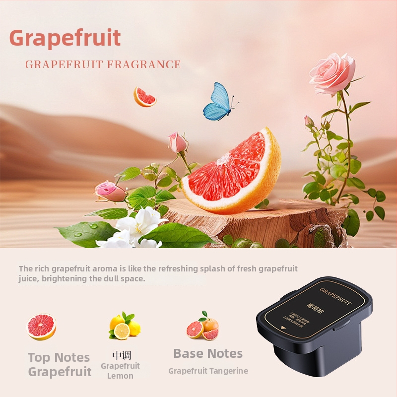 Automobilski aromaterapijski difuzor – metalni držač, Freesia miris, isparavanje 31–60 dana, 8 načina osvjetljenja, rok trajanja 1 godina