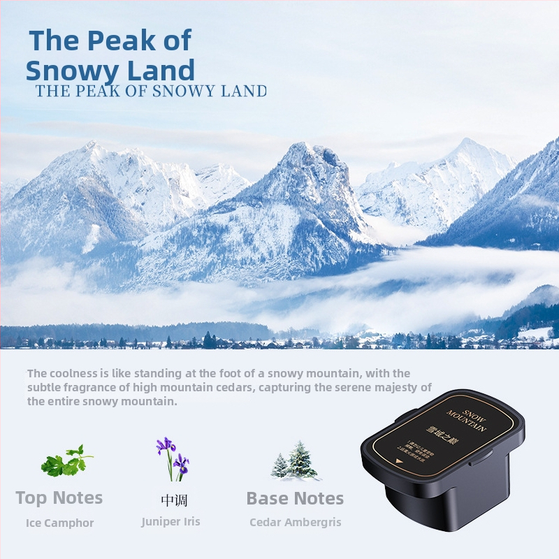 Automobilski aromaterapijski difuzor – metalni držač, Freesia miris, isparavanje 31–60 dana, 8 načina osvjetljenja, rok trajanja 1 godina