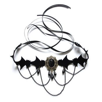 Choker ogrlica - punk stil, Evil Lamour JL-132-1; miješani materijal; ručna izrada; lanac ključne kosti; privjesak od legure