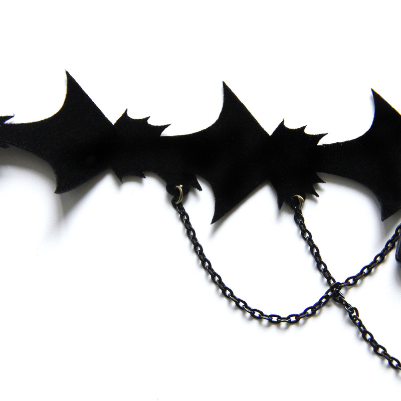 Choker ogrlica - punk stil, Evil Lamour JL-132-1; miješani materijal; ručna izrada; lanac ključne kosti; privjesak od legure