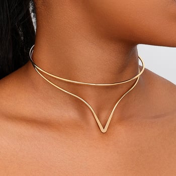 Nyaklánc: ötvözetből, U-formájú geometriai dizájn, minimalistikus nőknek (Anyag: Ötvözet; Stílus: U-formájú, Geometriai; Típus: Nyaklánc; Cél: Nők; Szezon: Nyár 2024)
