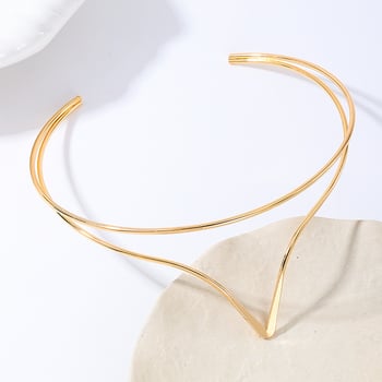 Nyaklánc: ötvözetből, U-formájú geometriai dizájn, minimalistikus nőknek (Anyag: Ötvözet; Stílus: U-formájú, Geometriai; Típus: Nyaklánc; Cél: Nők; Szezon: Nyár 2024)