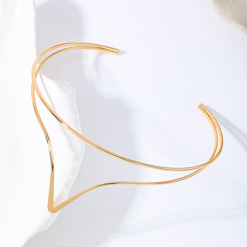 Nyaklánc: ötvözetből, U-formájú geometriai dizájn, minimalistikus nőknek (Anyag: Ötvözet; Stílus: U-formájú, Geometriai; Típus: Nyaklánc; Cél: Nők; Szezon: Nyár 2024)