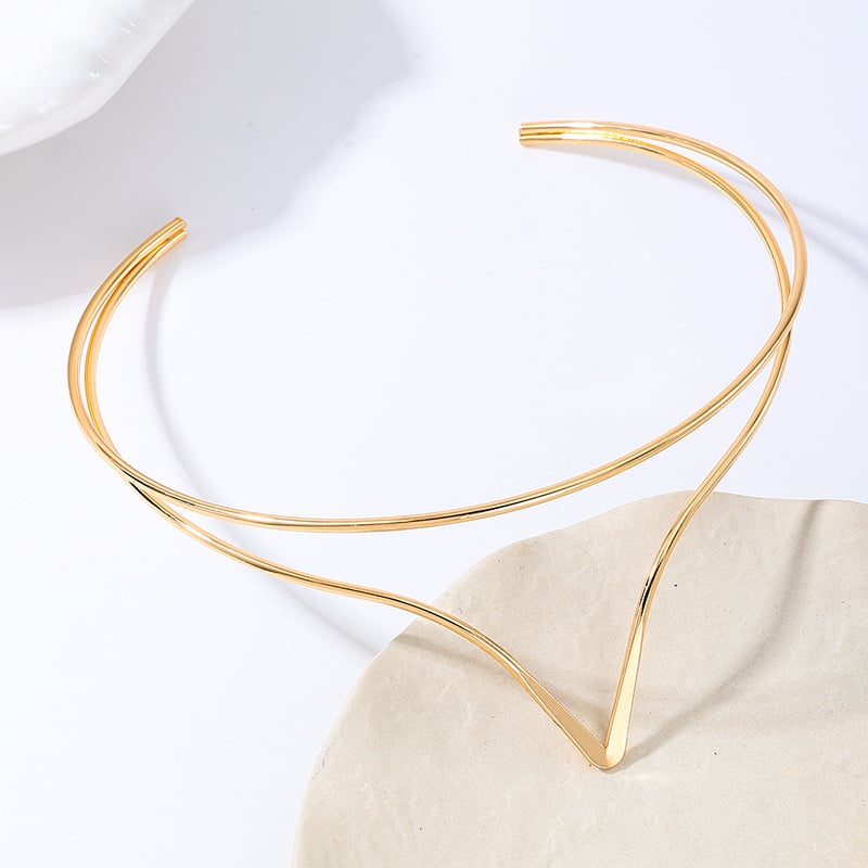 Nyaklánc: ötvözetből, U-formájú geometriai dizájn, minimalistikus nőknek (Anyag: Ötvözet; Stílus: U-formájú, Geometriai; Típus: Nyaklánc; Cél: Nők; Szezon: Nyár 2024)