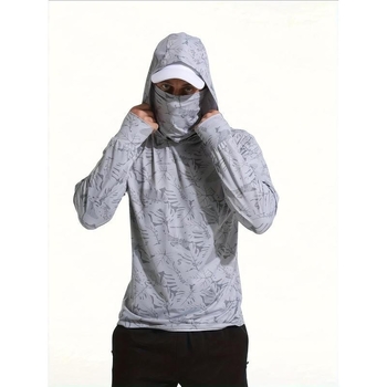 Kapucnis napsugárvédő felső, könnyű és lélegző anyag, Lycra-Spandex keverék Spandex-tartalma legfeljebb 10%, 2024 tavasz