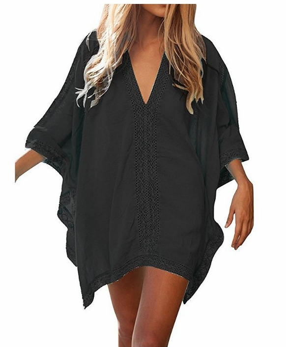 NWDR Ženski patchwork čipkasto plažno cover-up – pamuk, 90% polipropilen, stil za plažu za par, porijeklo Guangzhou
