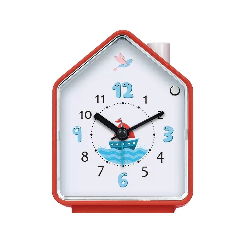 Настолен часовник с кукувица, тиха работа, едностранен дисплей, батерийно захранване, механично движение