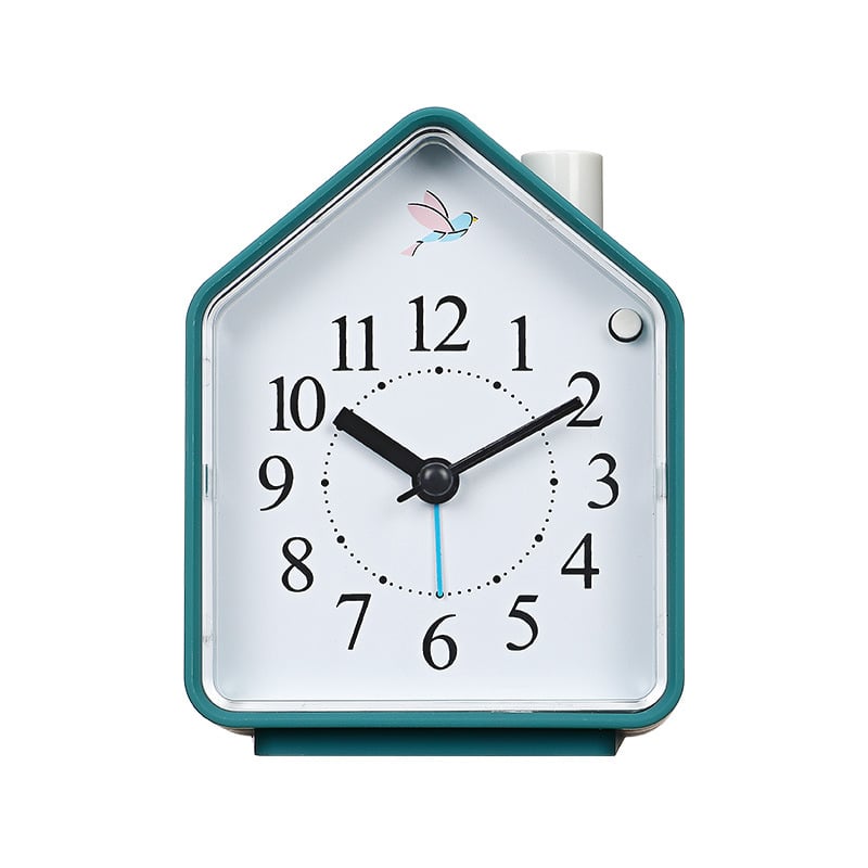 Настолен часовник с кукувица, тиха работа, едностранен дисплей, батерийно захранване, механично движение