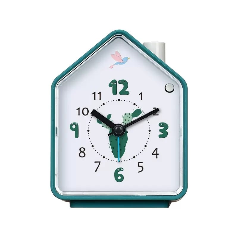 Настолен часовник с кукувица, тиха работа, едностранен дисплей, батерийно захранване, механично движение