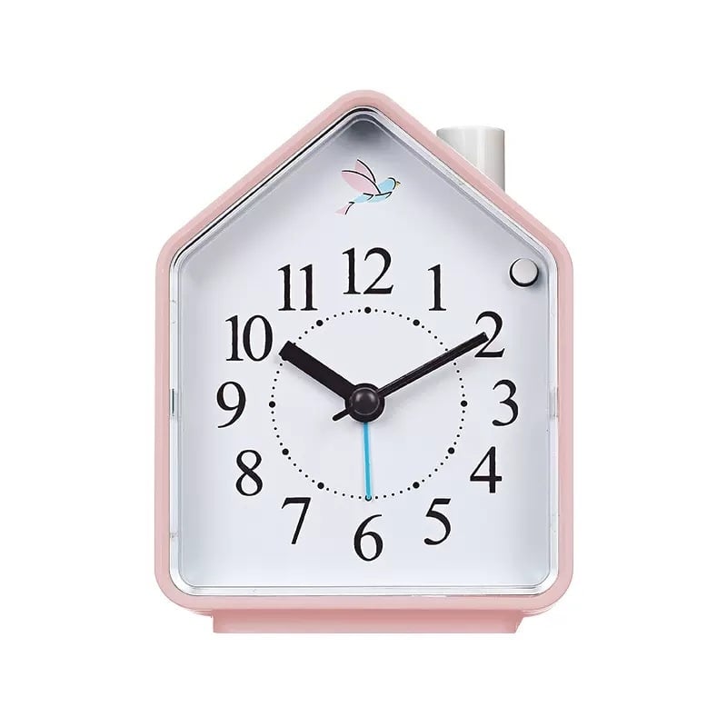 Настолен часовник с кукувица, тиха работа, едностранен дисплей, батерийно захранване, механично движение