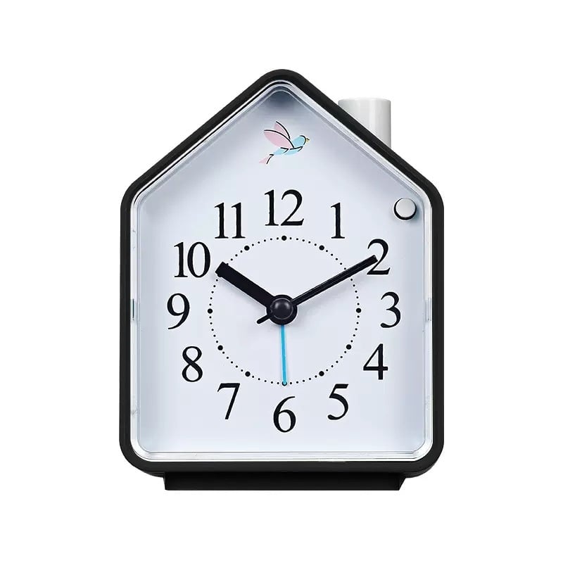 Настолен часовник с кукувица, тиха работа, едностранен дисплей, батерийно захранване, механично движение