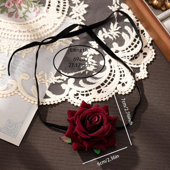 Колие от влакна с флорални мотиви, редовна верига, унисекс, висулка: друг, Зима 2024