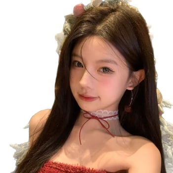 Colier choker: țesătură, realizat manual, lanț geometric, formă în U, pandantiv din țesătură