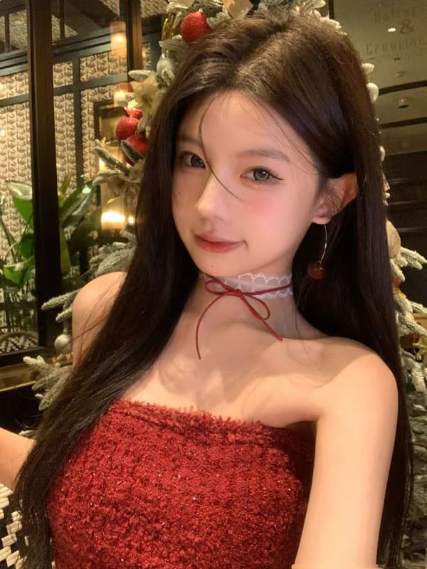 Colier choker: țesătură, realizat manual, lanț geometric, formă în U, pandantiv din țesătură