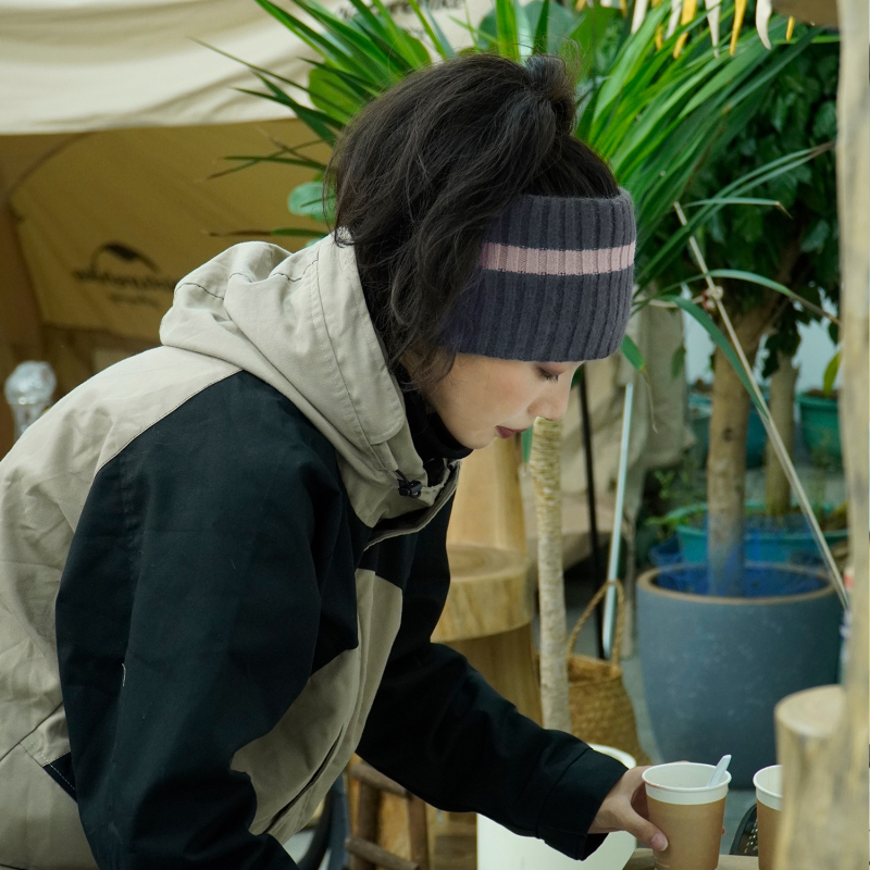 Sportska traka za kosu s japansko-korejskim stilom, karirani uzorak, usklađivanje boja (Spring 2023)