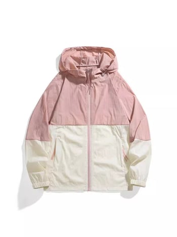 Παλτό με κουκούλα από ελαφρύ ακρυλικό, φερμουάρ μπροστά και τσέπες με φερμουάρ – καλοκαίρι για εφήβους