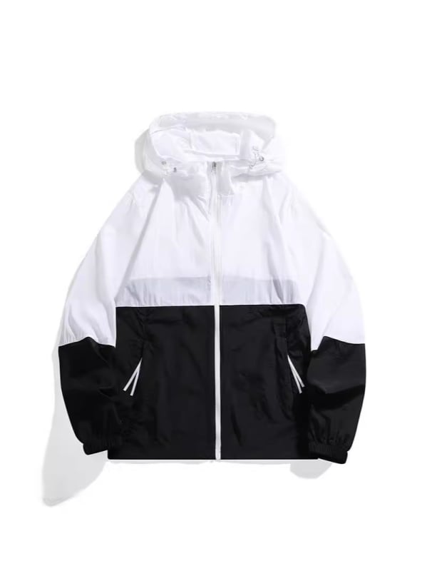 Παλτό με κουκούλα από ελαφρύ ακρυλικό, φερμουάρ μπροστά και τσέπες με φερμουάρ – καλοκαίρι για εφήβους