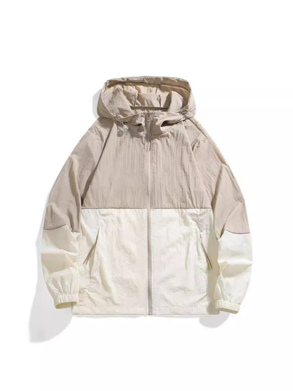 Παλτό με κουκούλα από ελαφρύ ακρυλικό, φερμουάρ μπροστά και τσέπες με φερμουάρ – καλοκαίρι για εφήβους