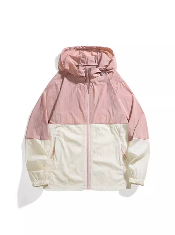 Παλτό με κουκούλα από ελαφρύ ακρυλικό, φερμουάρ μπροστά και τσέπες με φερμουάρ – καλοκαίρι για εφήβους