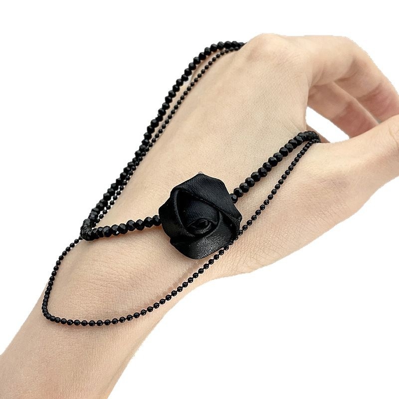 Colier cu cristal artificial, realizat manual, lanț în formă de val de apă, multistrat, Butterfly