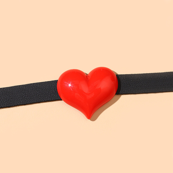 Дамски чокър със сърцевиден дизайн, пластмасов материал, женски стил, персонализиране по заявка, самостоятелно опаковано