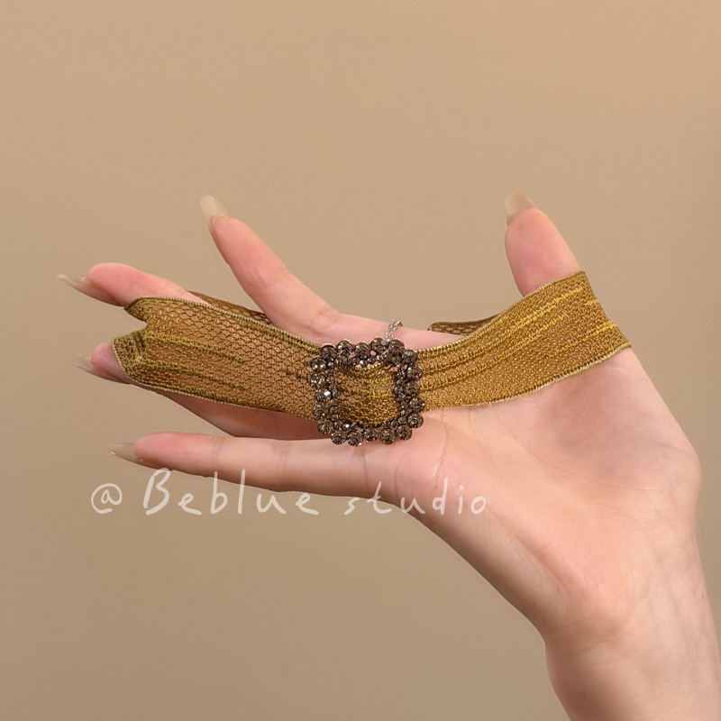 Colier chok er vintage geometric - Bitan Ningguang, electroplatat din material mixt, lanț regulat, model 1561