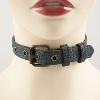 Колар чокър с кортекс материал, висулка от сплав, тегло 21 г, ключична верига