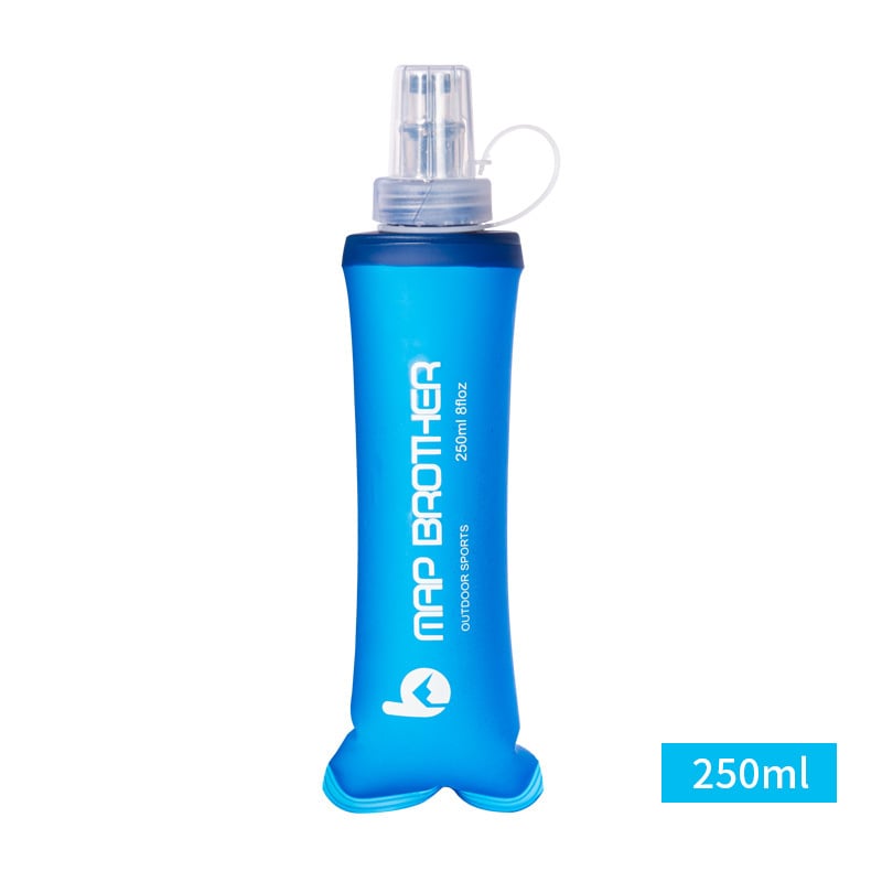 Αναδιπλούμενος εξωτερικός μαλακός σάκος νερού, 250 ml, TPU, αδιάβροχο ύφασμα, κατάλληλος για τρέξιμο, ορειβασία, ψάρεμα και κάμπινγκ