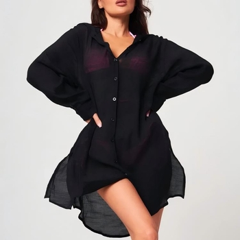 Plažni pokrovni gornji dio za bikini: vanjski poliester, podstava od pamuka; 35% poliester / 65% pamuk; težina 180 g; za plivanje i vodene športove