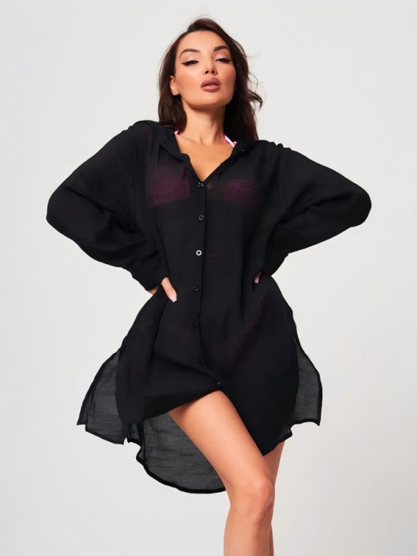 Plažni pokrovni gornji dio za bikini: vanjski poliester, podstava od pamuka; 35% poliester / 65% pamuk; težina 180 g; za plivanje i vodene športove