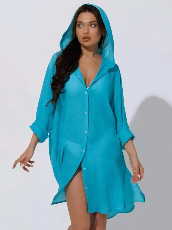 Plažni pokrovni gornji dio za bikini: vanjski poliester, podstava od pamuka; 35% poliester / 65% pamuk; težina 180 g; za plivanje i vodene športove