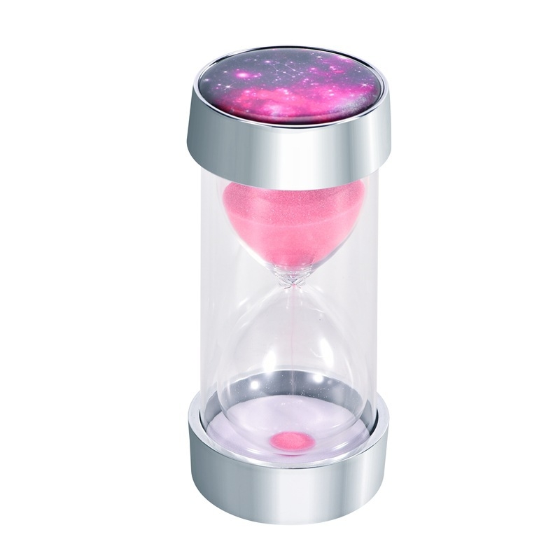 Стъклен пясъчен часовник с електроплакиран звезден небосвод, 30 минути до 1 час, настолен декор