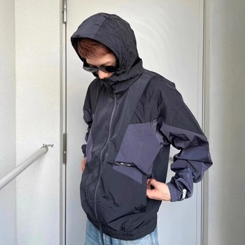 Ανδρικό ελαφρύ μπουφάν, υπέρ-λεπτό, διαπνέον, χαλαρή γραμμή, φερμουάρ, πολυεστέρας (Υλικό: Πολυεστέρας; Στυλ: Χαλαρή γραμμή; Κλείσιμο: Φερμουάρ; Εποχή: Άνοιξη–Φθινόπωρο)