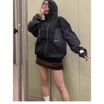 Ανδρικό ελαφρύ μπουφάν, υπέρ-λεπτό, διαπνέον, χαλαρή γραμμή, φερμουάρ, πολυεστέρας (Υλικό: Πολυεστέρας; Στυλ: Χαλαρή γραμμή; Κλείσιμο: Φερμουάρ; Εποχή: Άνοιξη–Φθινόπωρο)