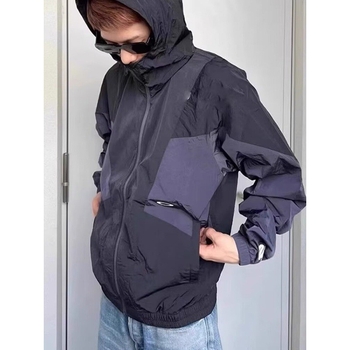 Ανδρικό ελαφρύ μπουφάν, υπέρ-λεπτό, διαπνέον, χαλαρή γραμμή, φερμουάρ, πολυεστέρας (Υλικό: Πολυεστέρας; Στυλ: Χαλαρή γραμμή; Κλείσιμο: Φερμουάρ; Εποχή: Άνοιξη–Φθινόπωρο)