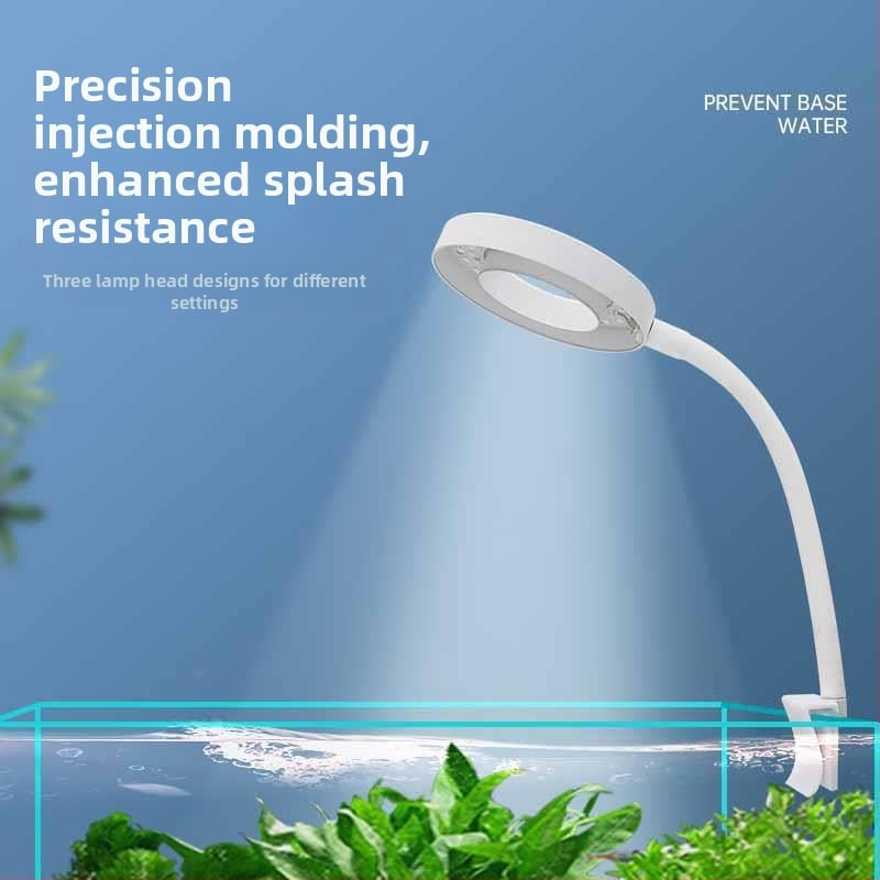 Φωτιστικό LED USB για ενυδρείο – πλήρες φάσμα, αδιάβροχο, με κλιπ, 6.4W