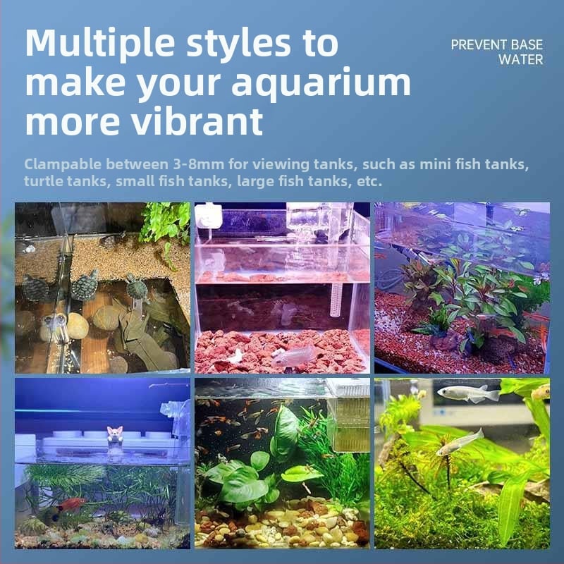 Φωτιστικό LED USB για ενυδρείο – πλήρες φάσμα, αδιάβροχο, με κλιπ, 6.4W