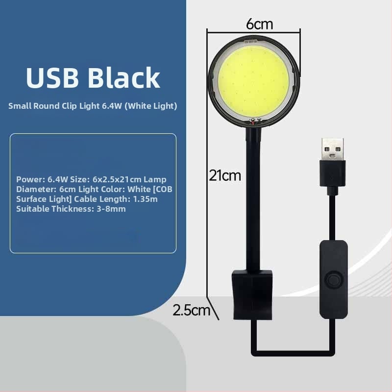 Φωτιστικό LED USB για ενυδρείο – πλήρες φάσμα, αδιάβροχο, με κλιπ, 6.4W