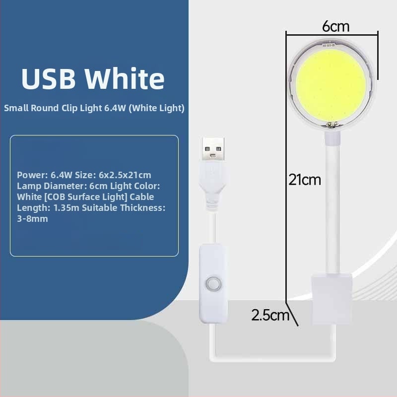 Φωτιστικό LED USB για ενυδρείο – πλήρες φάσμα, αδιάβροχο, με κλιπ, 6.4W