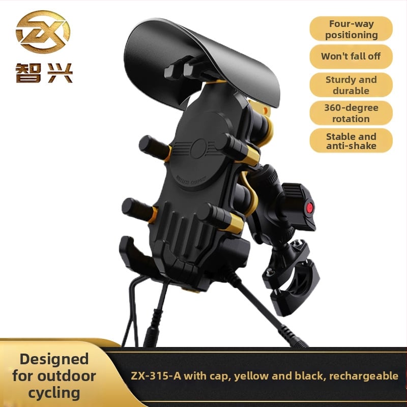 ZX-315 Θήκη-Στήριγμα κινητού για μοτοσικλέτα, με οκτώ δάχτυλα-βραχίονες, ανθεκτικό στους κραδασμούς και σταθεροποίηση