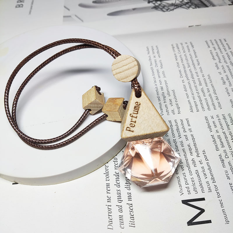 Privjesak za automobilsu aromaterapiju s staklenim držačem parfema, miris cvijeća i čaja, viseći dizajn, prilagodljivo, isparavanje 31–60 dana