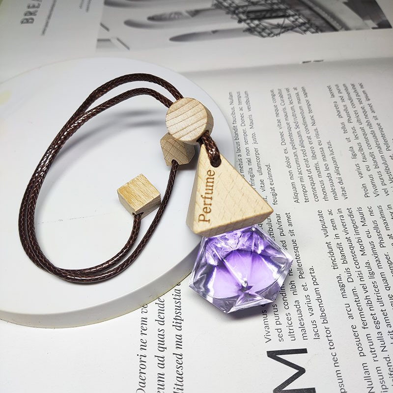 Privjesak za automobilsu aromaterapiju s staklenim držačem parfema, miris cvijeća i čaja, viseći dizajn, prilagodljivo, isparavanje 31–60 dana