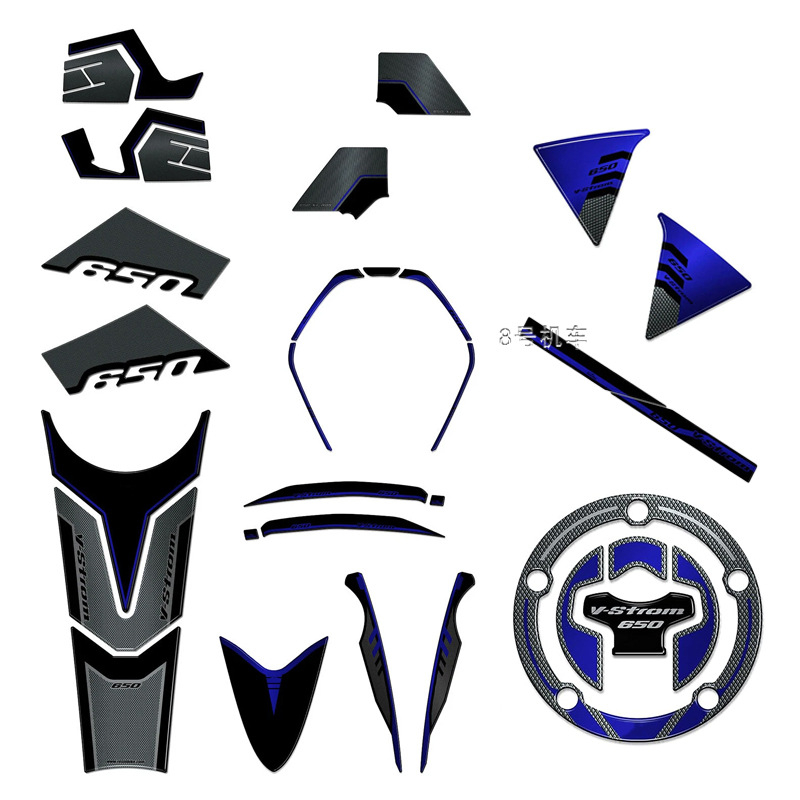 Zaštitna naljepnica spremnika goriva Suzuki V-Strom DL 650 – otporna na ogrebotine, bočni filmski oklop, motocikl, marka LISM, model V-Strom DL 650, broj proizvoda 019, prilagođena obrada: Da