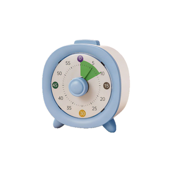 Cronometru vizual cu alarmă: Mișcare electronică, afișaj digital pentru timer, alimentare cu baterie, carcasă din plastic, formă pătrată