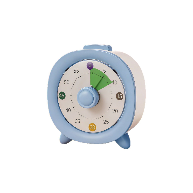 Cronometru vizual cu alarmă: Mișcare electronică, afișaj digital pentru timer, alimentare cu baterie, carcasă din plastic, formă pătrată