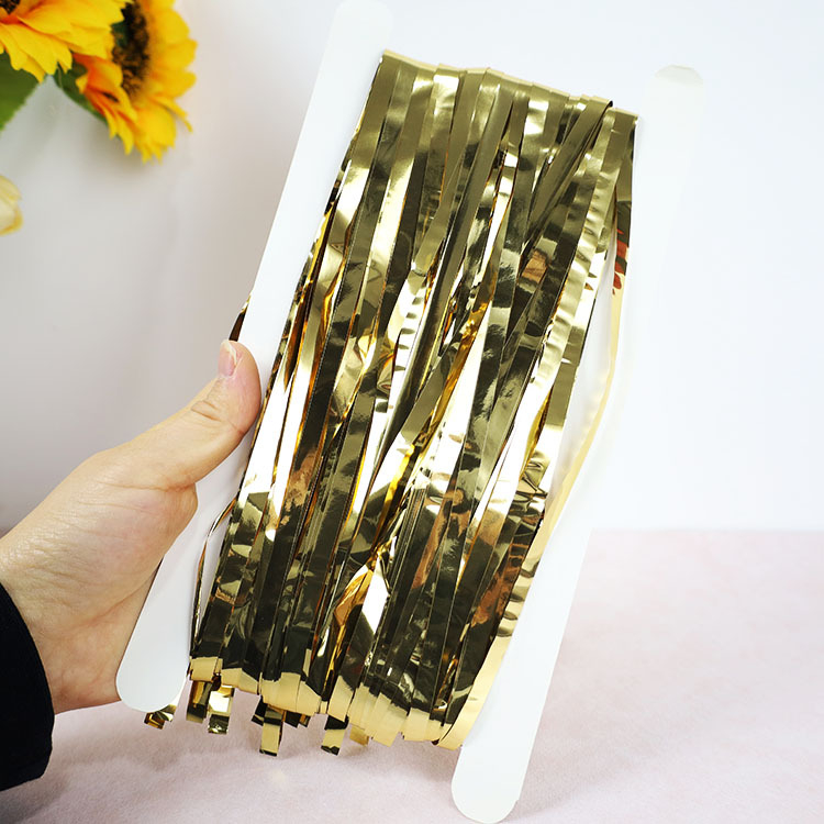 Rain silk curtain – сценично оформление за Коледа и Нова година, за заден фон на стена, JXT Plastic Ribbon