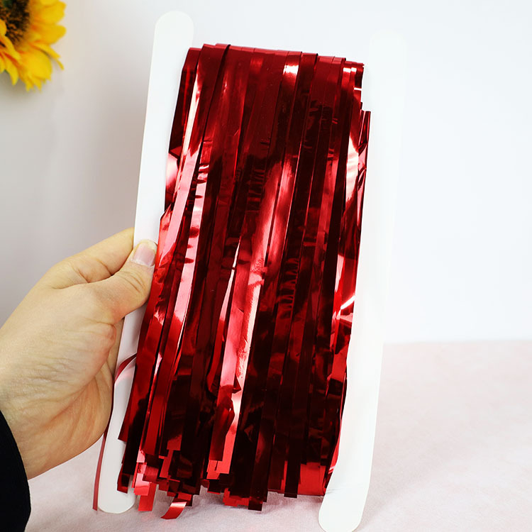 Rain silk curtain – сценично оформление за Коледа и Нова година, за заден фон на стена, JXT Plastic Ribbon