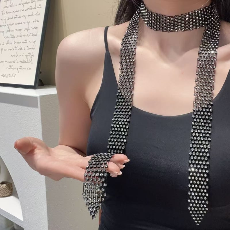 Water Diamond többszörös nyaklánc – szabályos lánccal, X6209, geometrikus, hűvös stílus